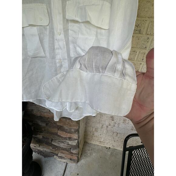 Go Linen L'Zinger Long Sleeve Double Pocket Linen Shirt-Size 1 - Picture 3 of 6